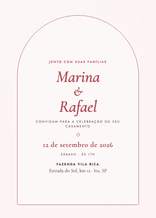 Convite de casamento Jardim Secreto Camélia, estilo romântico