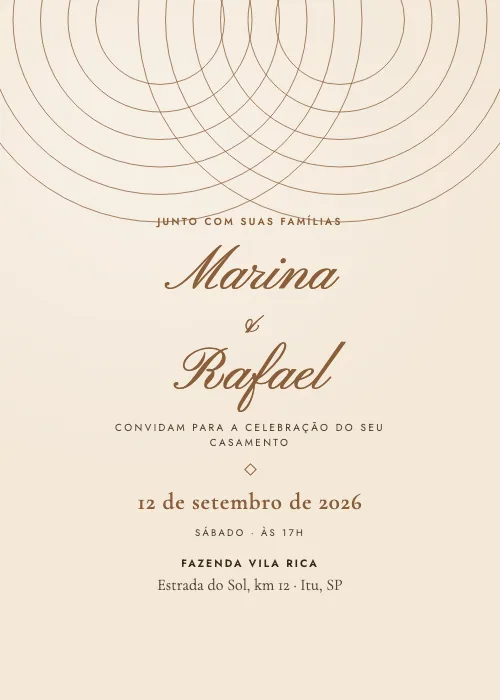 Convite de casamento Rústico Madeira, estilo romântico