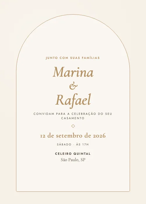 Convite de casamento romântico Celeiro Quintal, São Paulo
