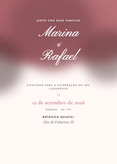 Convite de casamento Primavera no Botânico Primavera, Botânico Quintal