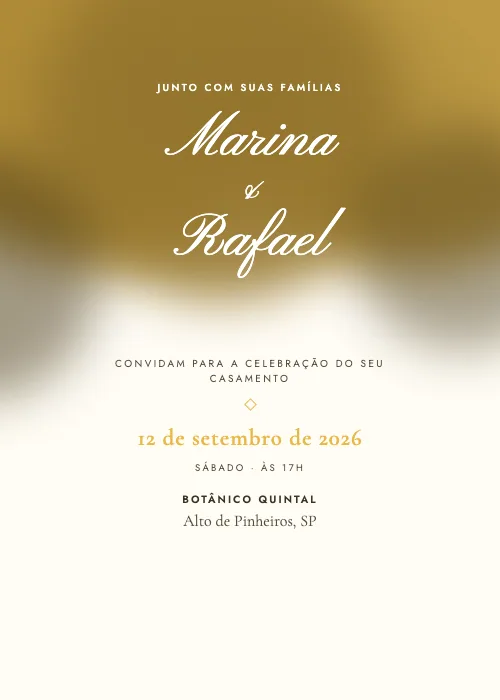 Convite de casamento Primavera no Botânico Margarida, Botânico Quintal